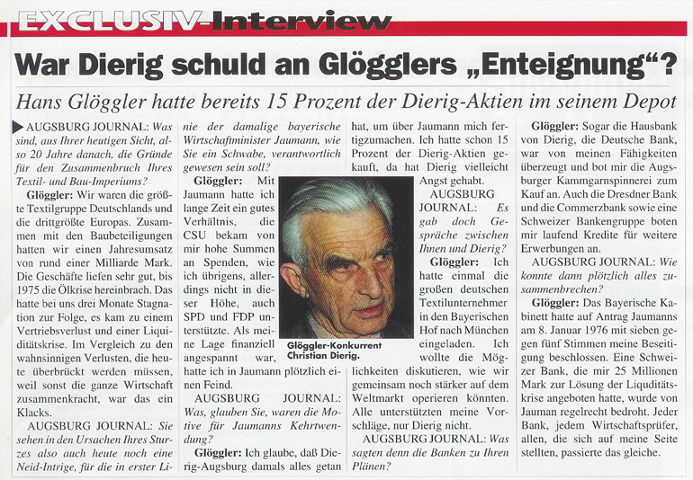 Exclusiv Interview Hans  Glöggler, Teil 5